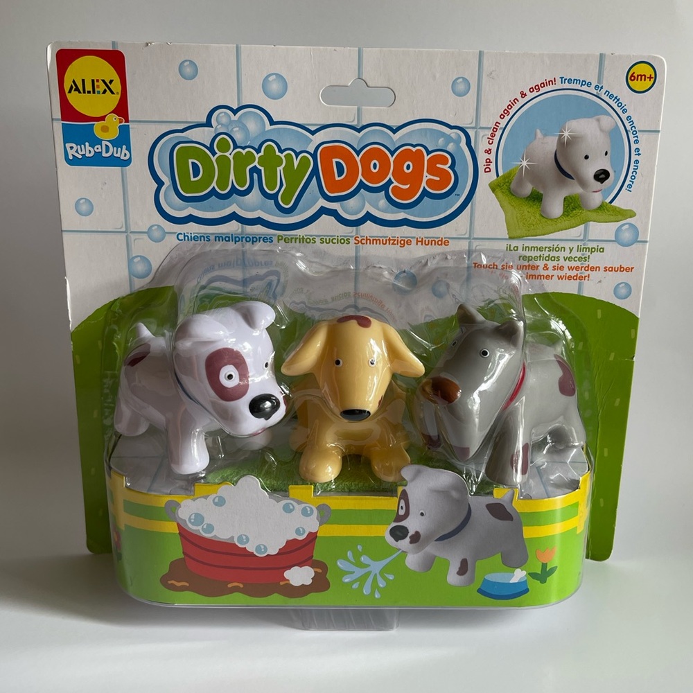 dirty dogs infant bath toy